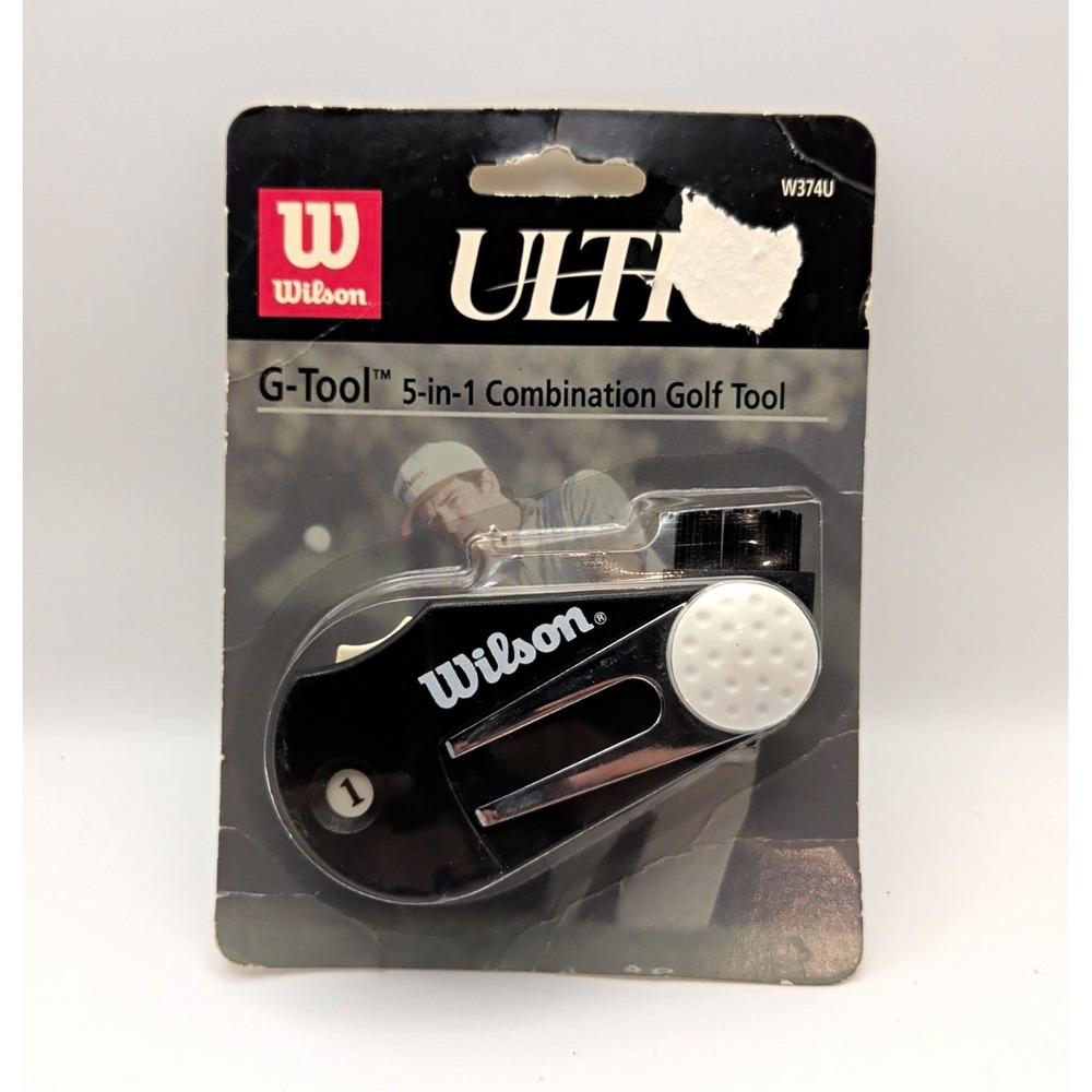 Wilson G-Tool 5-in-1 Golf Divot Repair Tool w/ Ball Marker Double Prong W374U